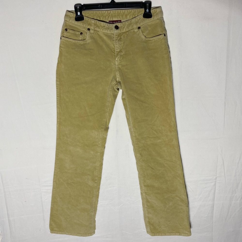 Vintage Y2K Nevada Tan Yellow Mid Rise Straight Leg Textured Pants 8